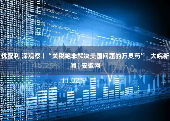 优配利 深观察丨“关税绝非解决美国问题的万灵药” _大皖新闻 | 安徽网