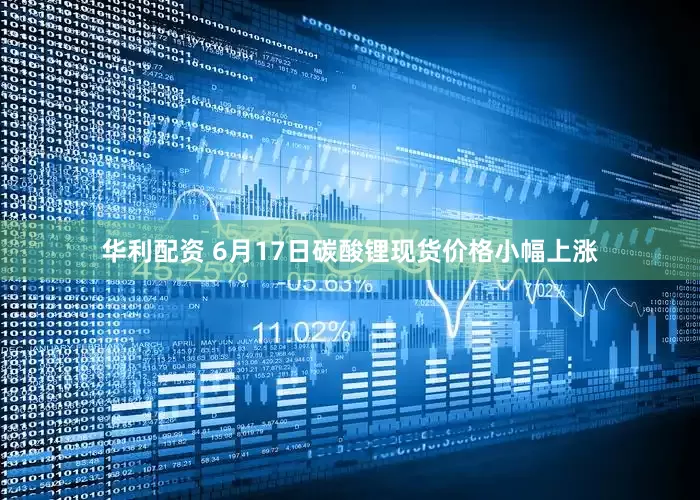 华利配资 6月17日碳酸锂现货价格小幅上涨